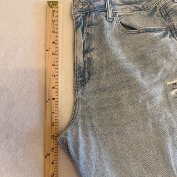 American Eagle Dreamy Drape Wide Leg Jeans Womens 12 Blue Super High Rise - Picture 10 of 13